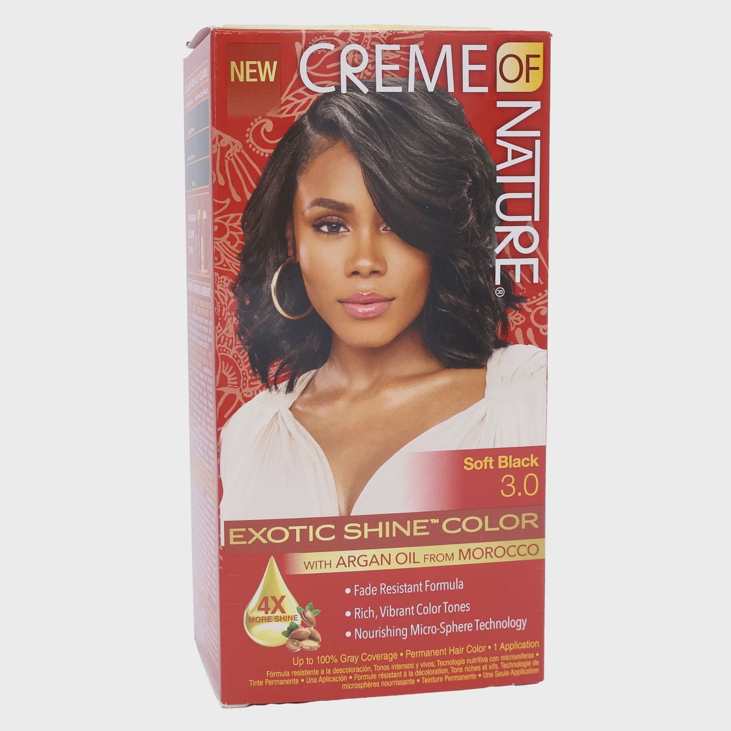 CrÃ¨me of Nature Gel Hair Color 3.0 Soft Black