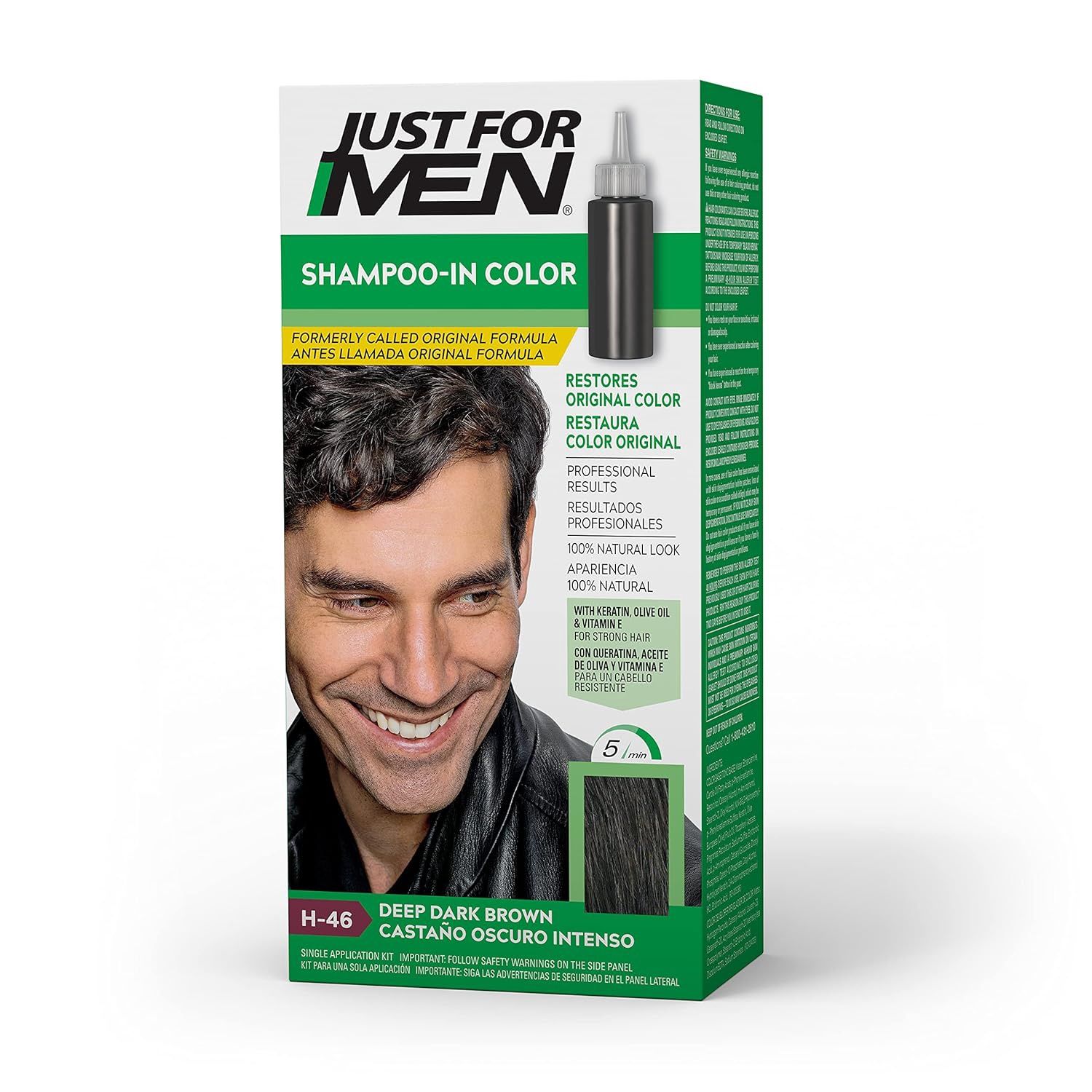 Just For Men Shampoo-In Color Deep Dark Brown, H-46