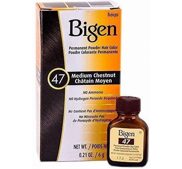Bigen permanent powder hair color 47 medium chestnut