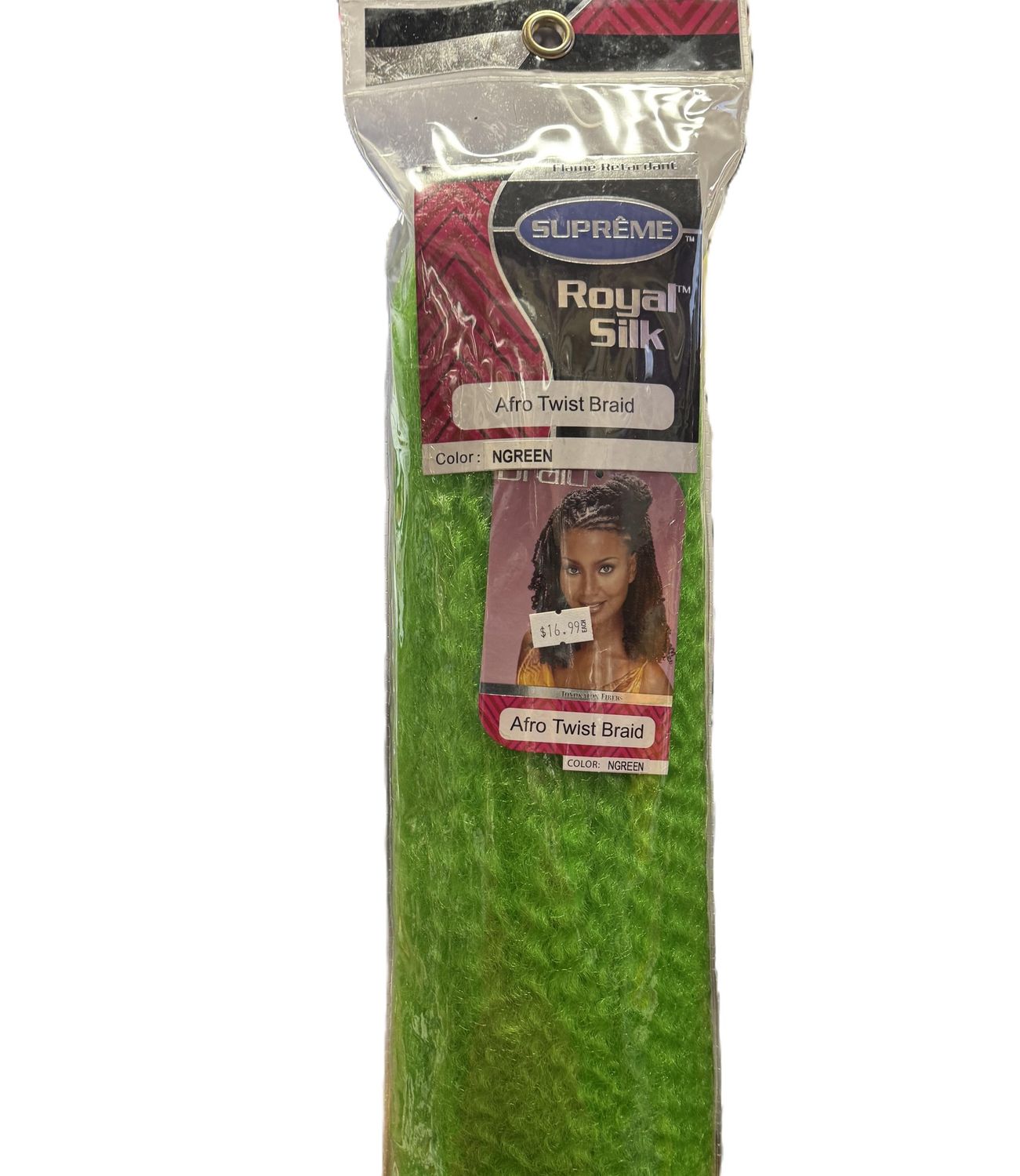 Supreme Royal Silk Afro Twist Braid  NGreen