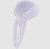 Magic Gold Velvet durag long tail, Color: White, Size: Long Tail