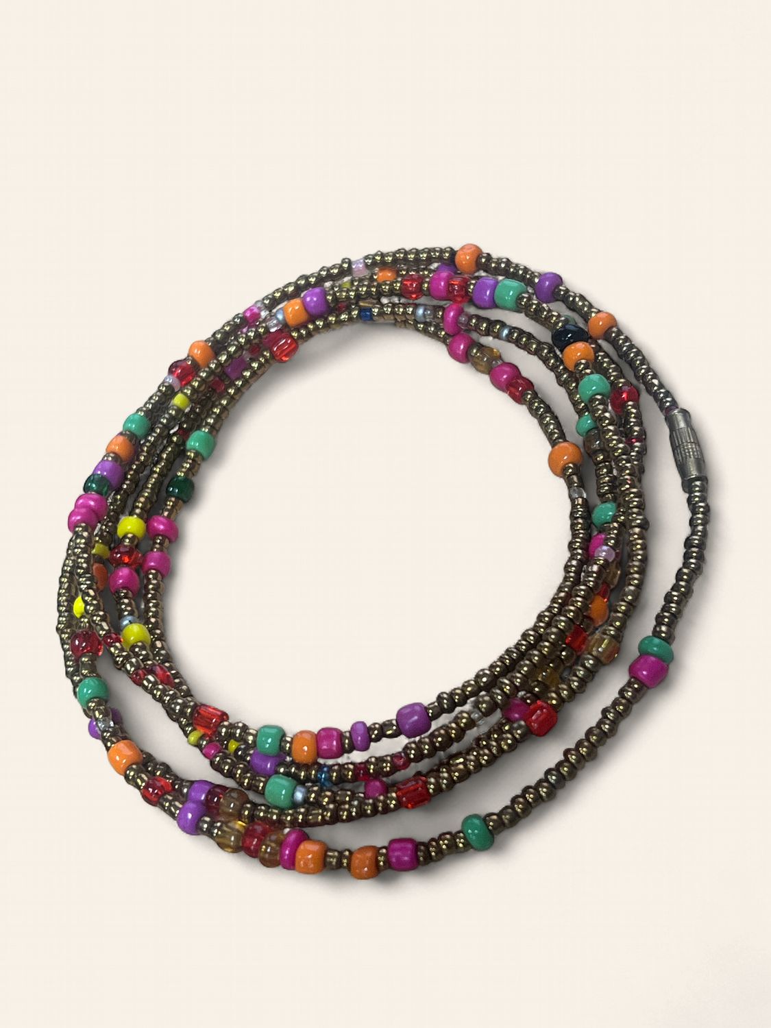 AFRICAN WAIST BEAD MULTI 49"