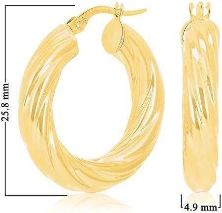 Twisted Round Hoop Earrings