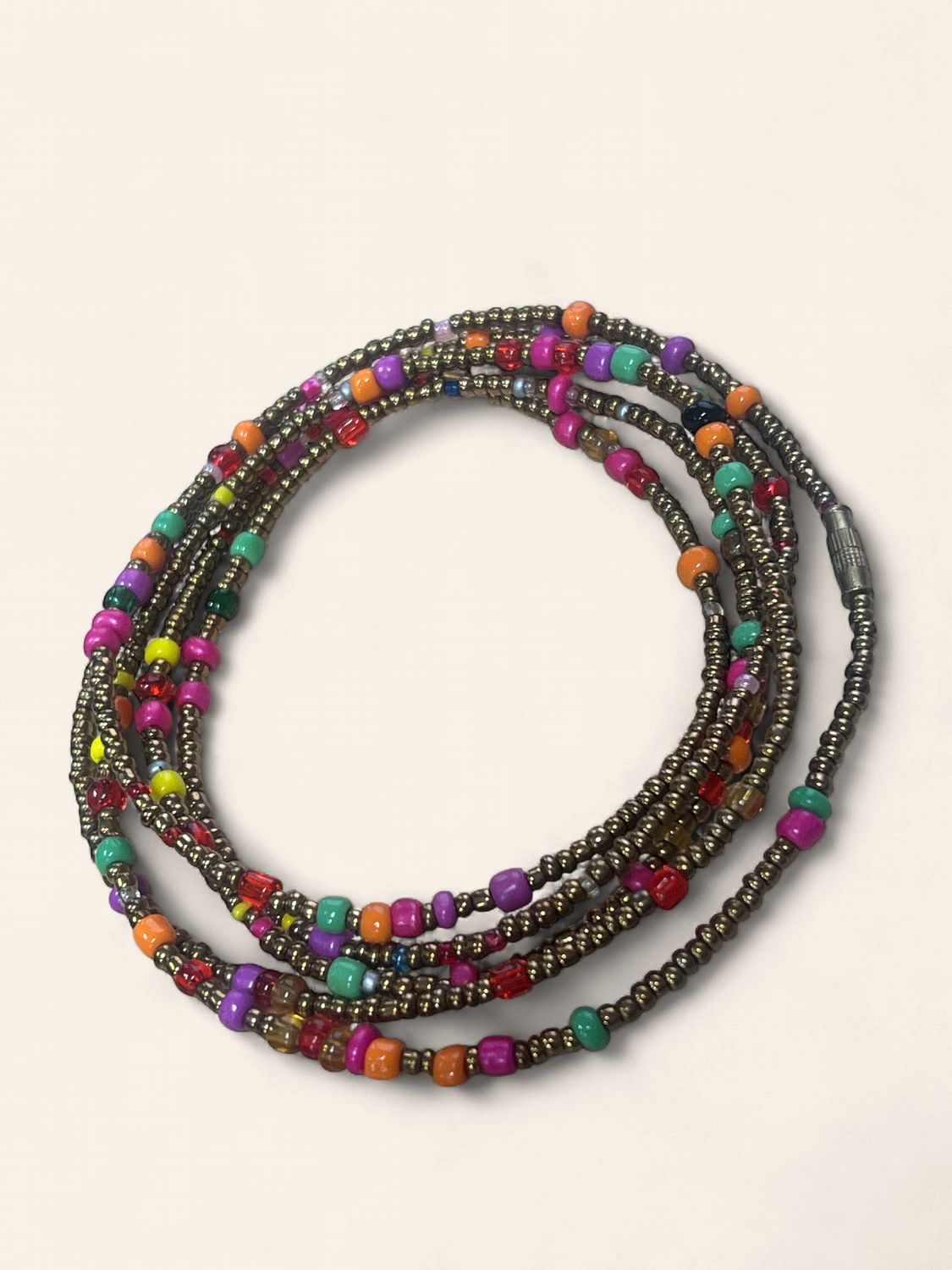 AFRICAN WAIST BEADS MULTI COLOR 46"