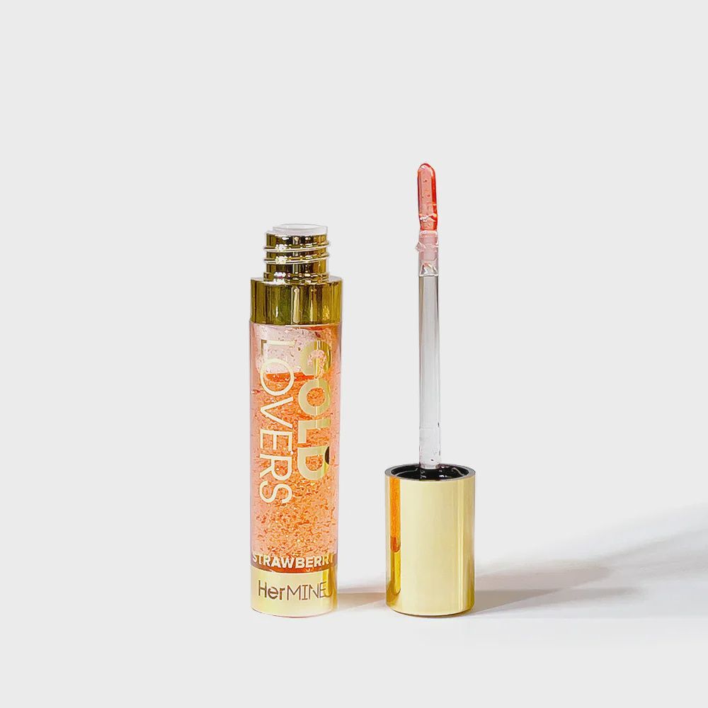 Pink Gold Lovers sparkling Lip Gloss