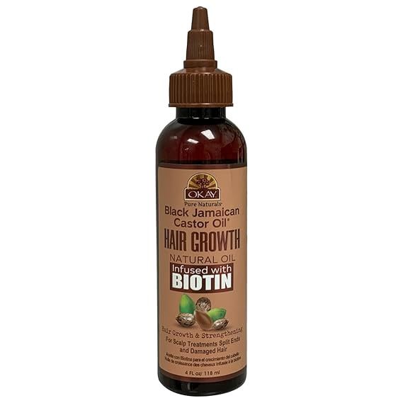 Black  jamaican castor oil infused with BIOTIN 4fl oz