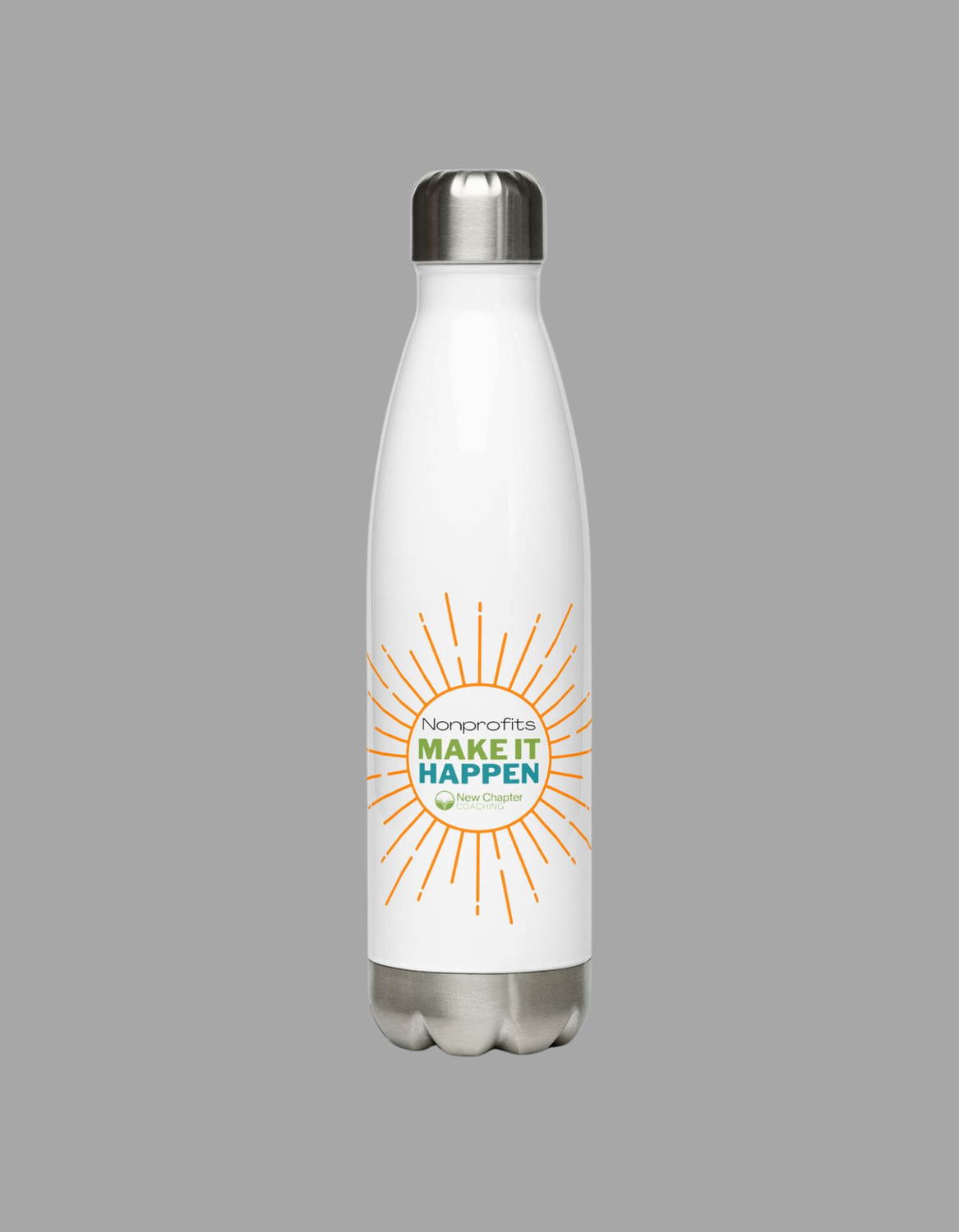 Make It Happen Burst Stainless Steel Water Bottle
