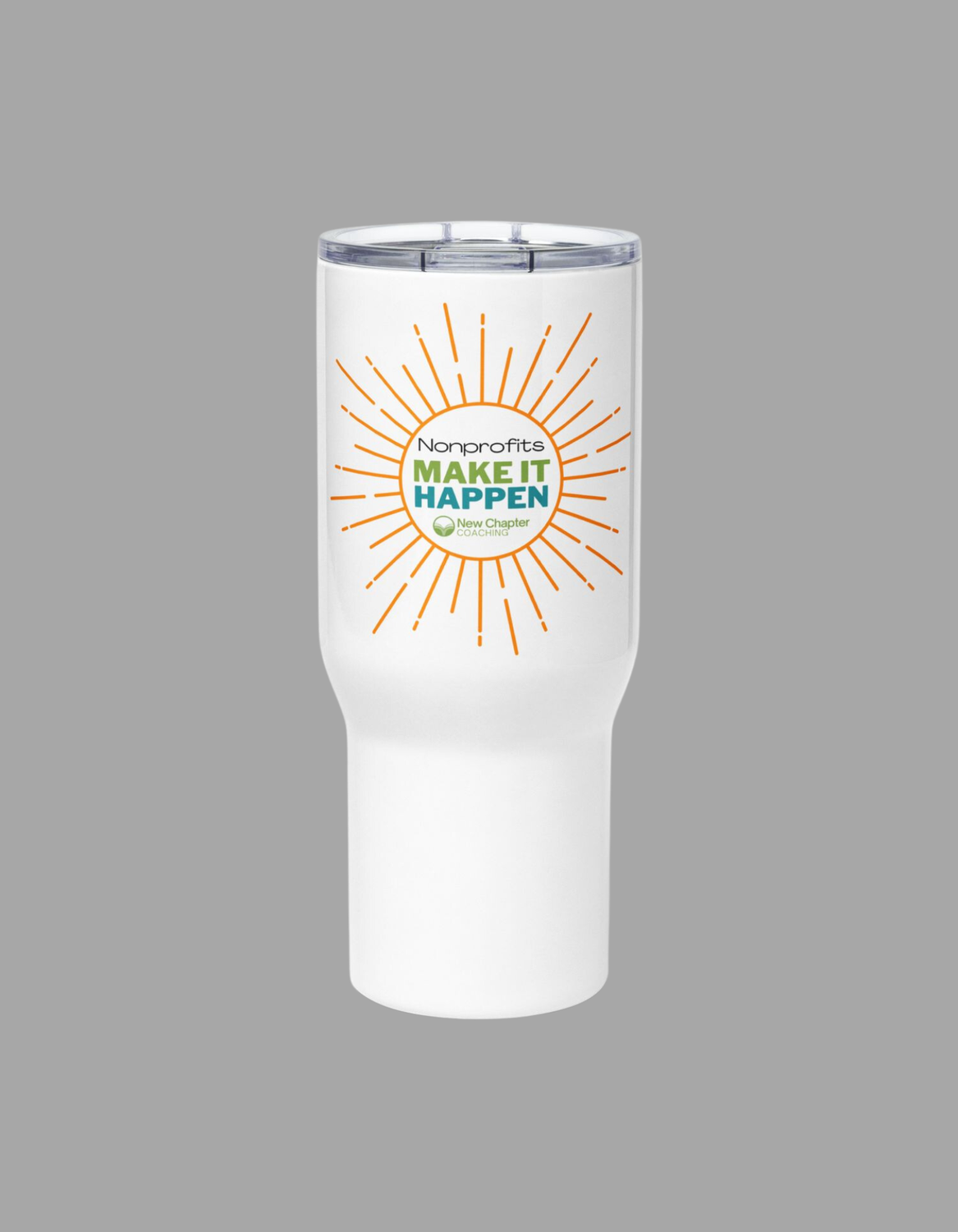 Make It Happen Burst Travel Mug With Handle