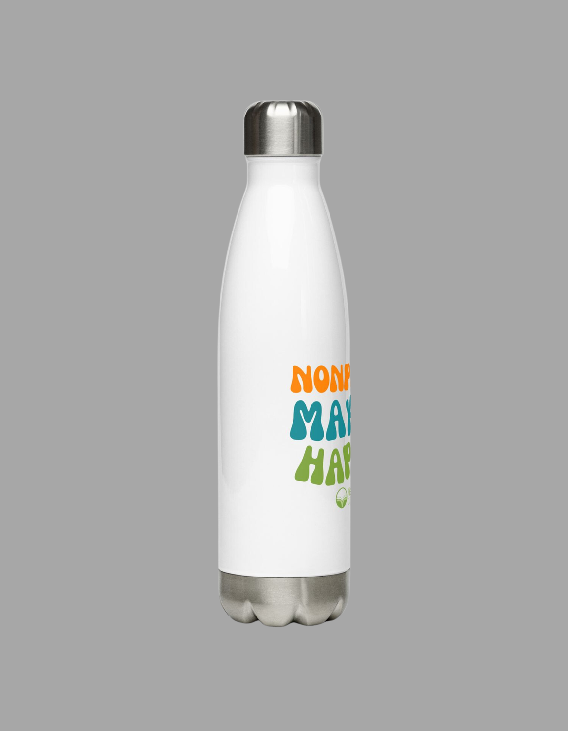 Make It Happen Groovy Stainless Steel Water Bottle