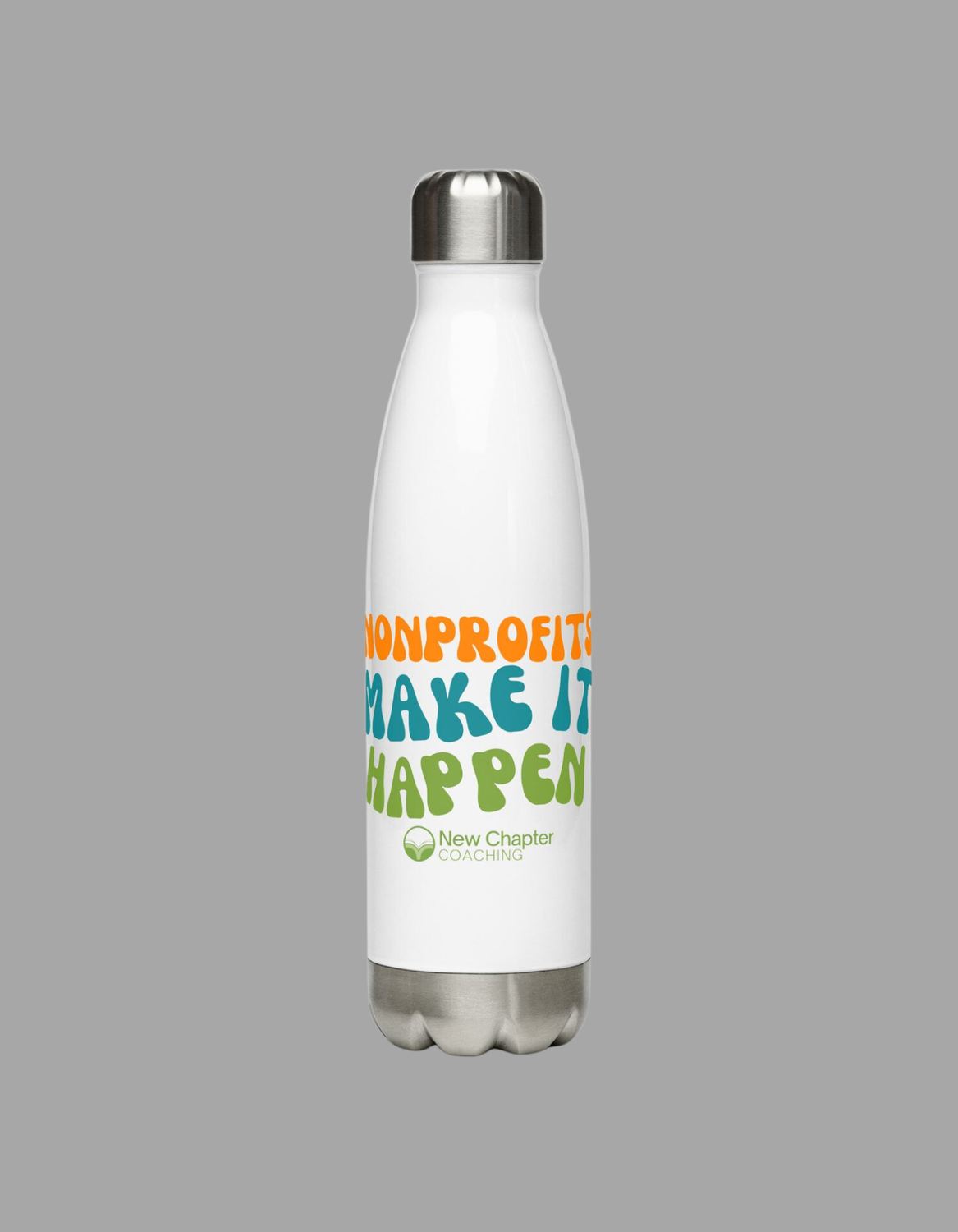 Make It Happen Groovy Stainless Steel Water Bottle