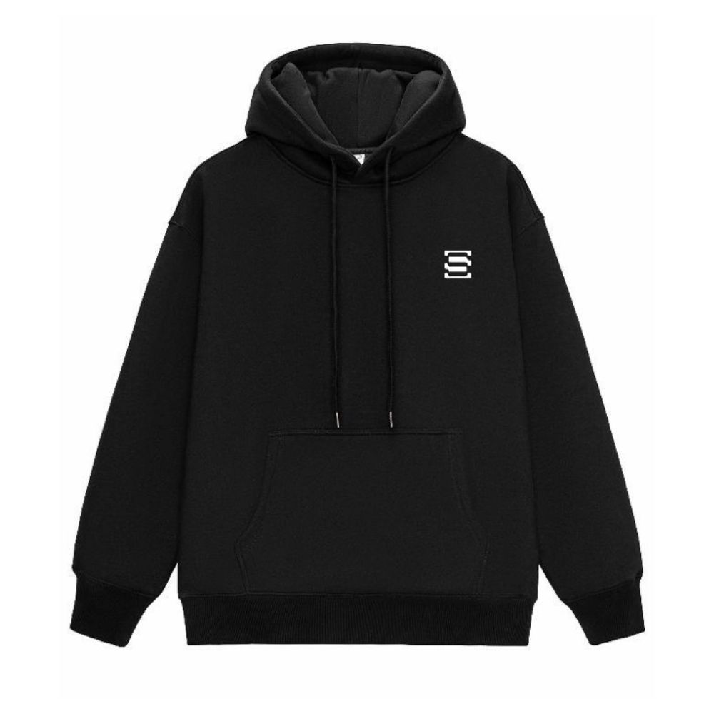 Square SS Black Hoodie
