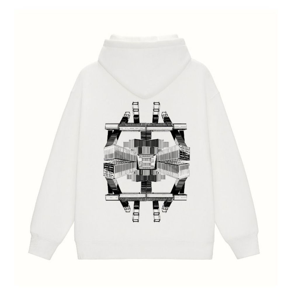 Reflected Containers White Hoodie