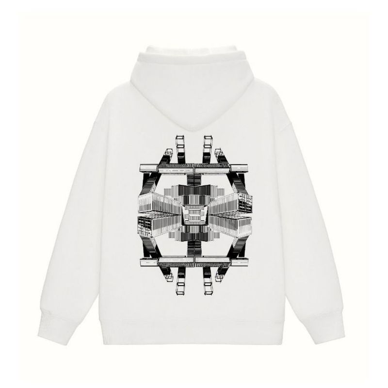 Reflected Containers White Hoodie