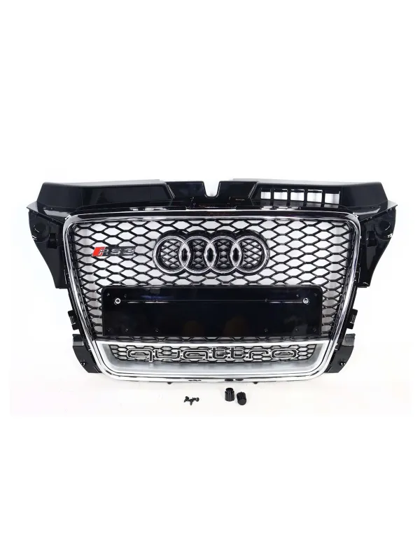 Grille Audi A3 2008-2012, style RS3 chrome QUATTRO