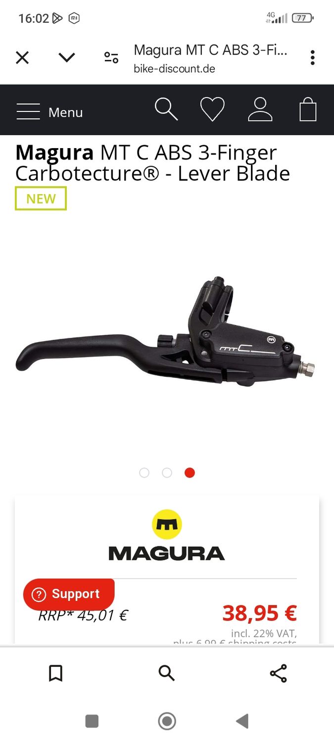 Coppia leve freno disco idraulici bici MTB o trekking Magura MTC nuove come da foto su internet a 39€ circa l una io vendo a 59La coppia