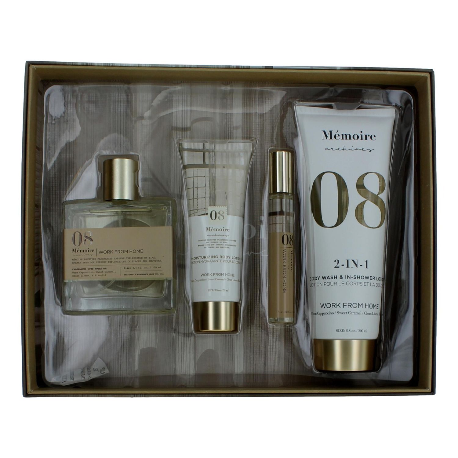 Work From Home by Memoire Archives, 4 Piece Gift Set for Unisex
