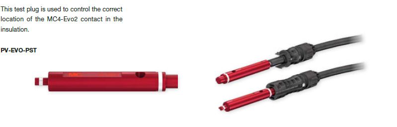 MC4-EVO konektor Testplugg - RØD