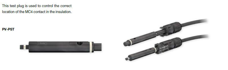 MC4 konektor Testplugg - SORT