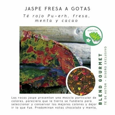 Jaspe Fresa a Gotas - Blend de Té Rojo Pu erh y Cacao