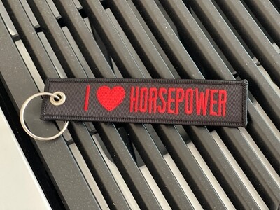 I LOVE HORSEPOWER key tag