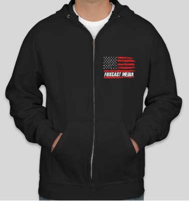 Foxcast Patriotic Zip Up Hoodie