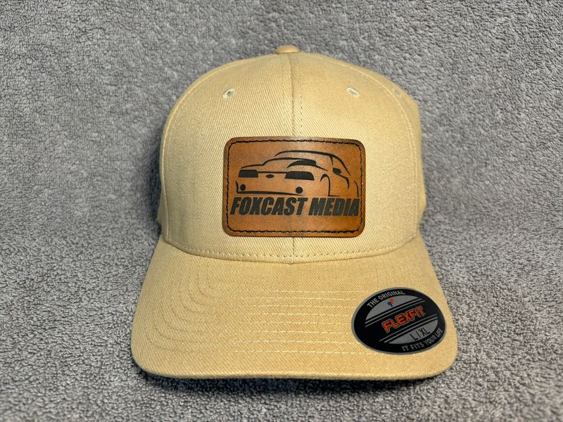 Premium Leather FCM Patch FLEX FIT HAT TAN