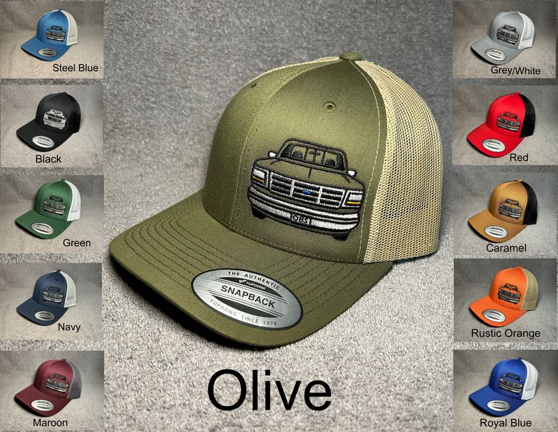 Ford OBS Truck Face Snapback 11 COLOR OPTIONS