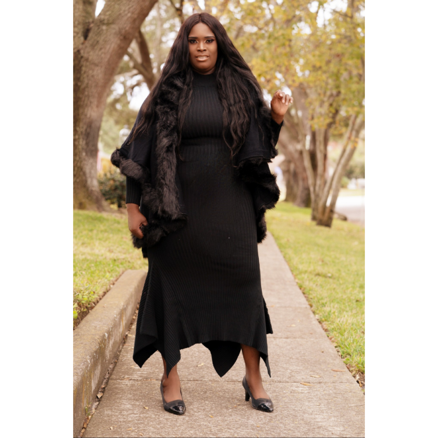 Black Class Fur Coat