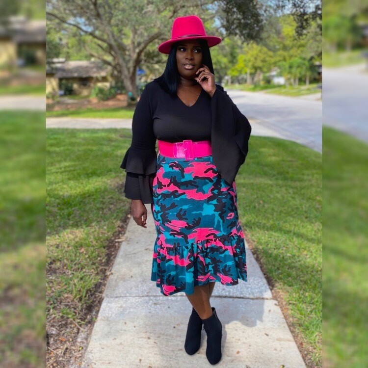 Pinky Camo Skirt