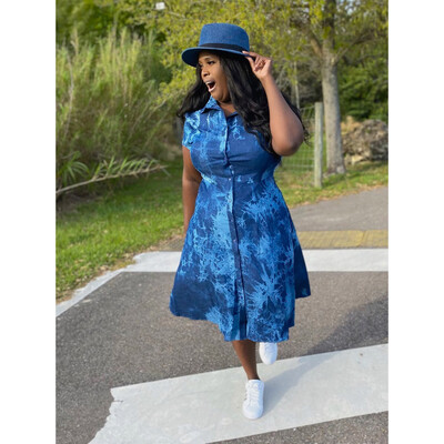 CASSIDY DENIM TYE DIE DRESS