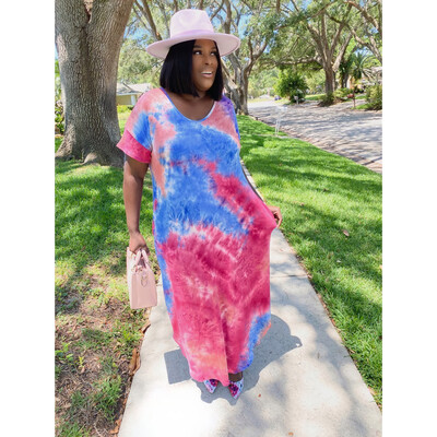 Colorful Summer Tye Dye Dress