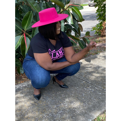 Pinkilicious Flat Bottom Fedora