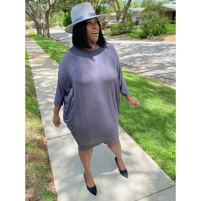 GRAY SENSATION BRUNCH DRESS