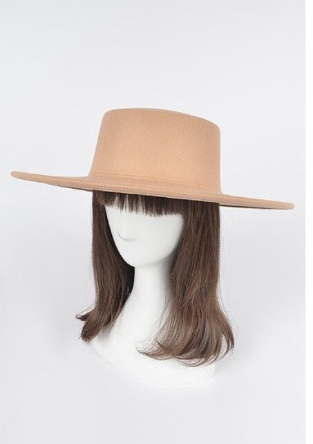 Camel Crown Flat Top Fedora