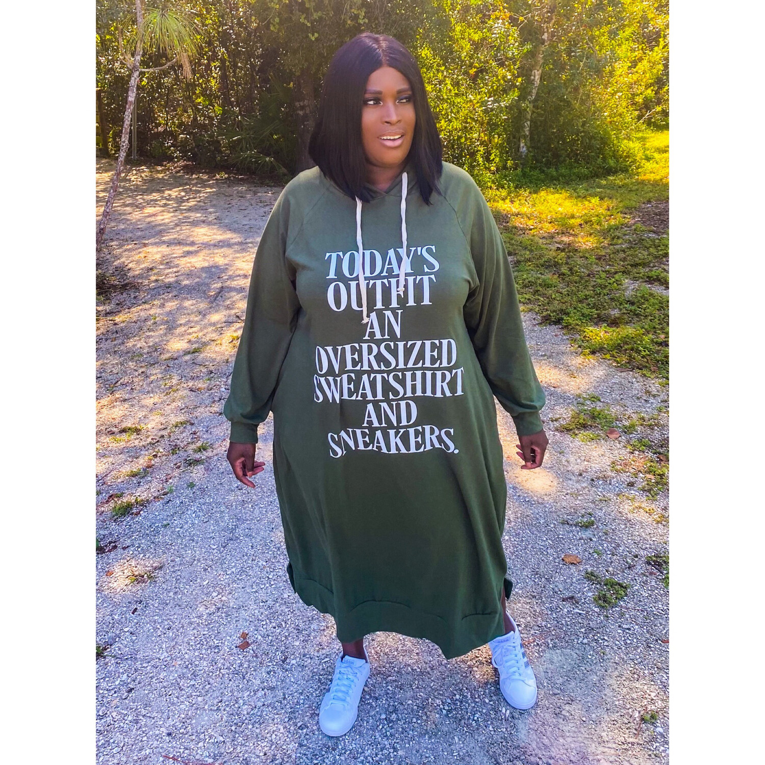 Relaxation Olive Oversized Dress