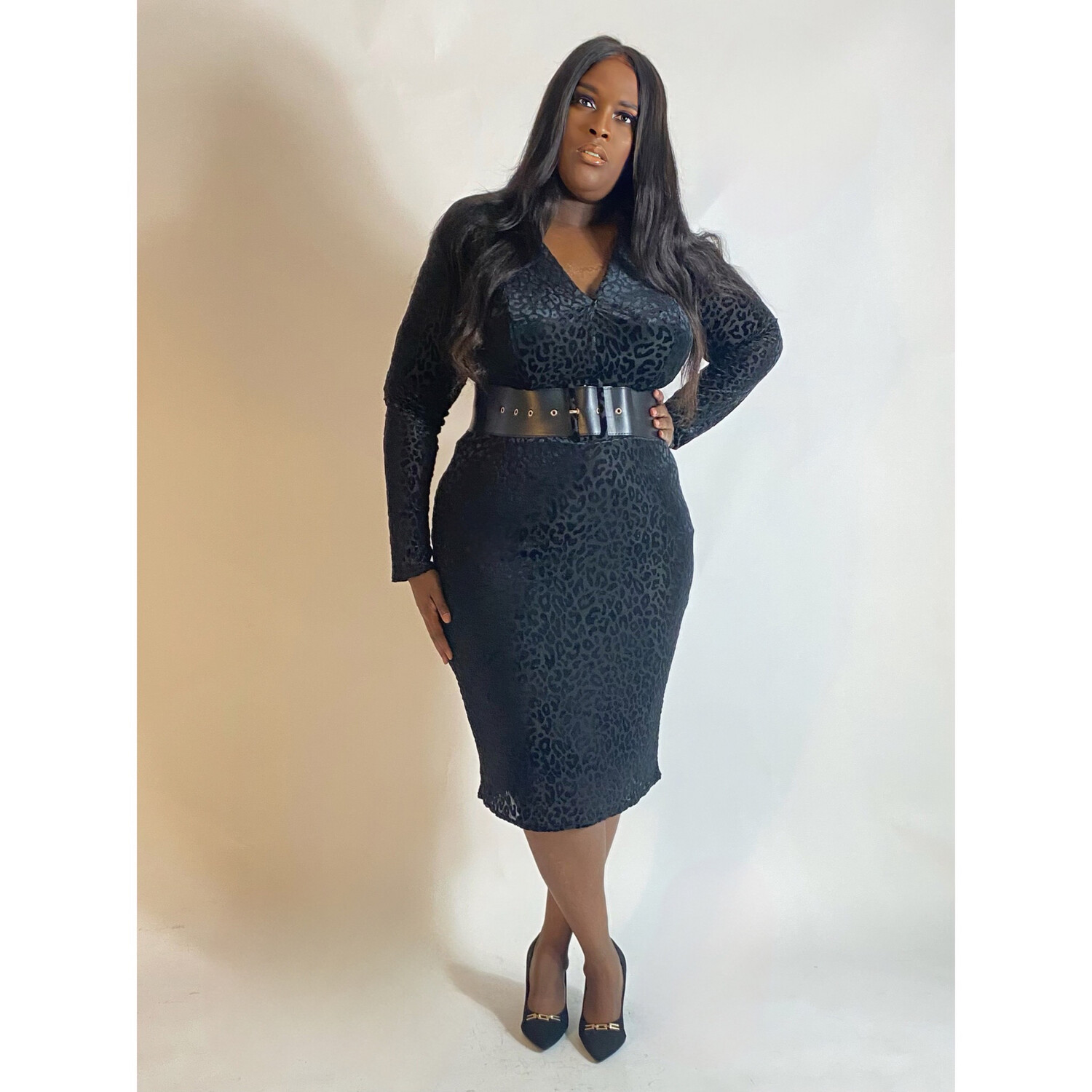 Valerie Velvet Print Dress