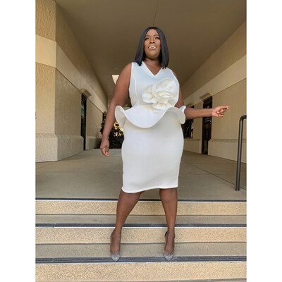 White Carnation Flora Dress