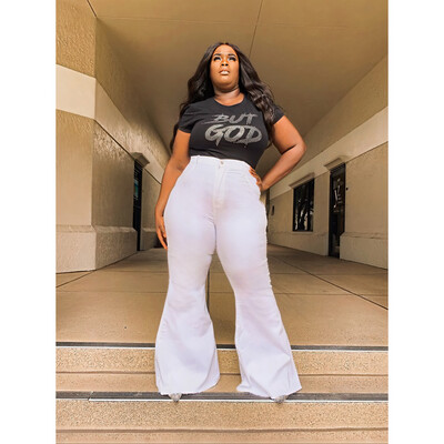 Denim Snow Bell Pants