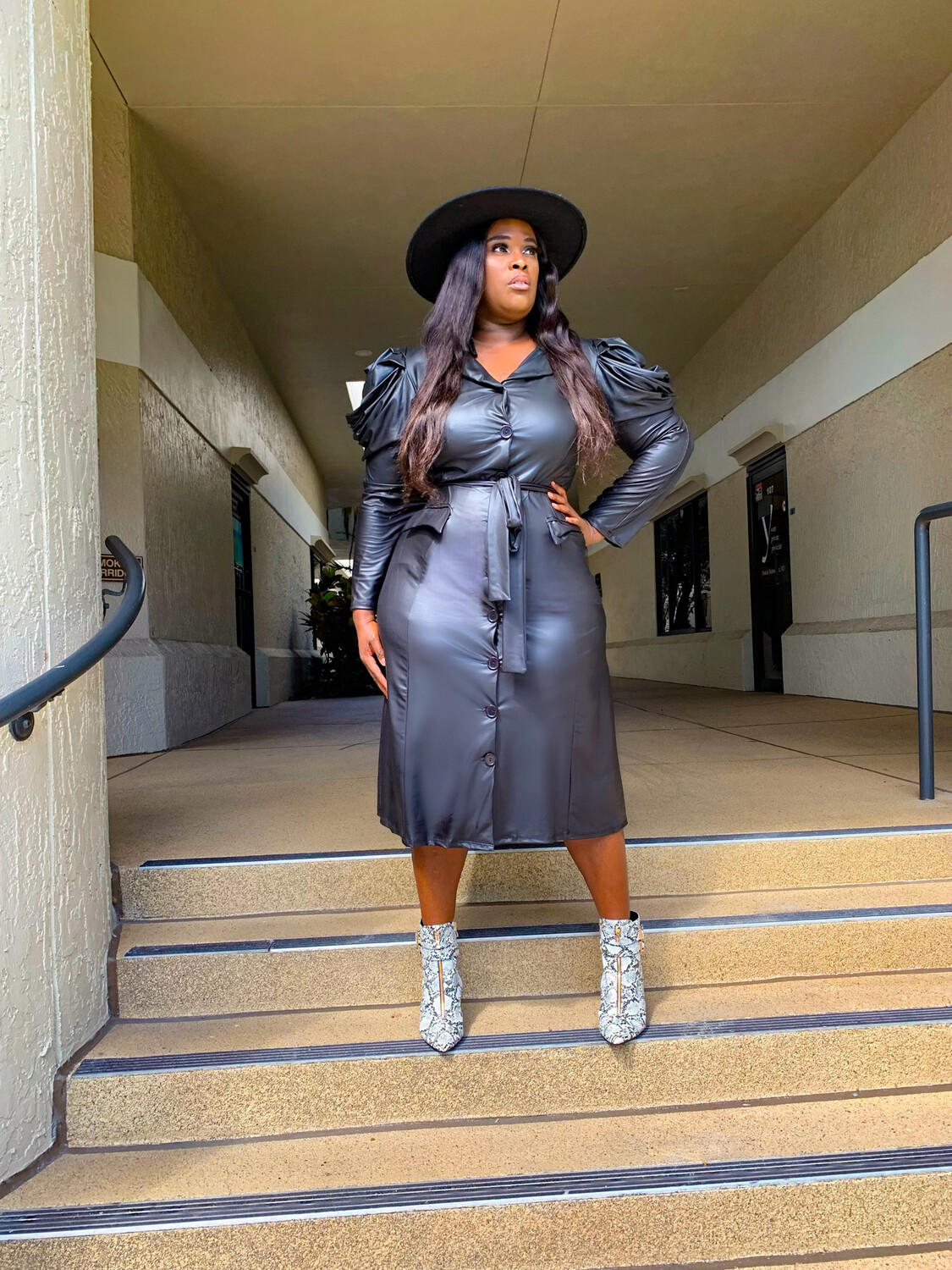 Black Panther Leather Dress