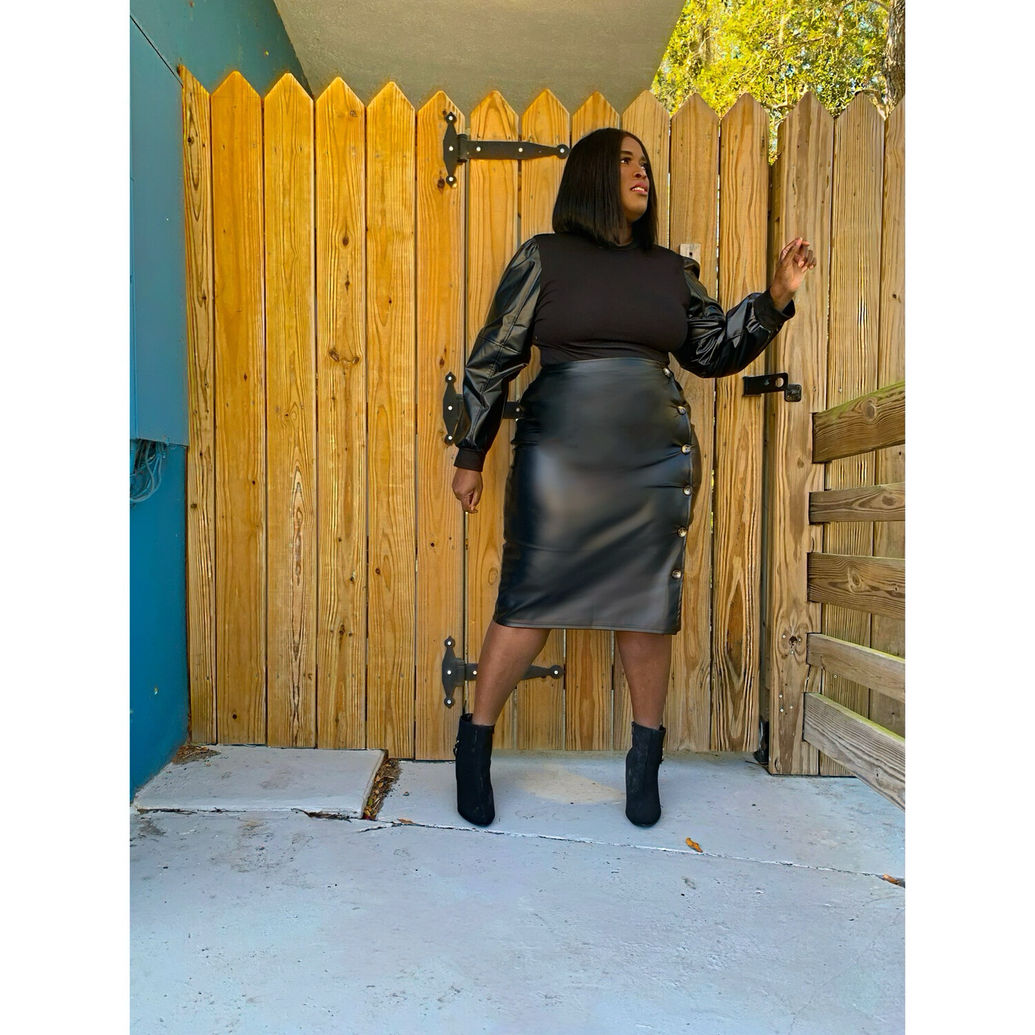 Trinity Leather Skirt