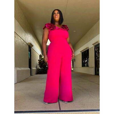 Rose Berry Jumpsuit