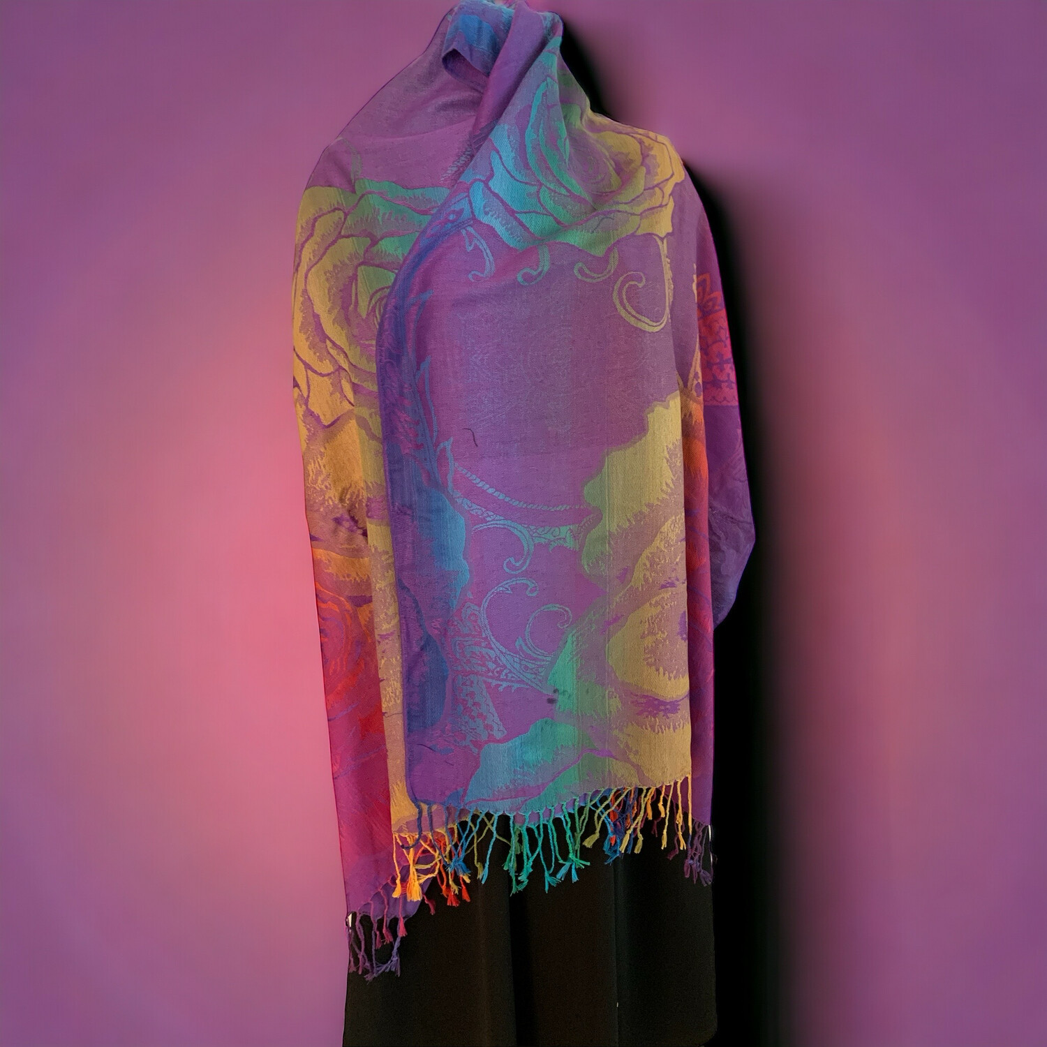Purple Rainbow Prayer Shawl