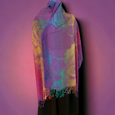 Purple Rainbow Prayer Shawl
