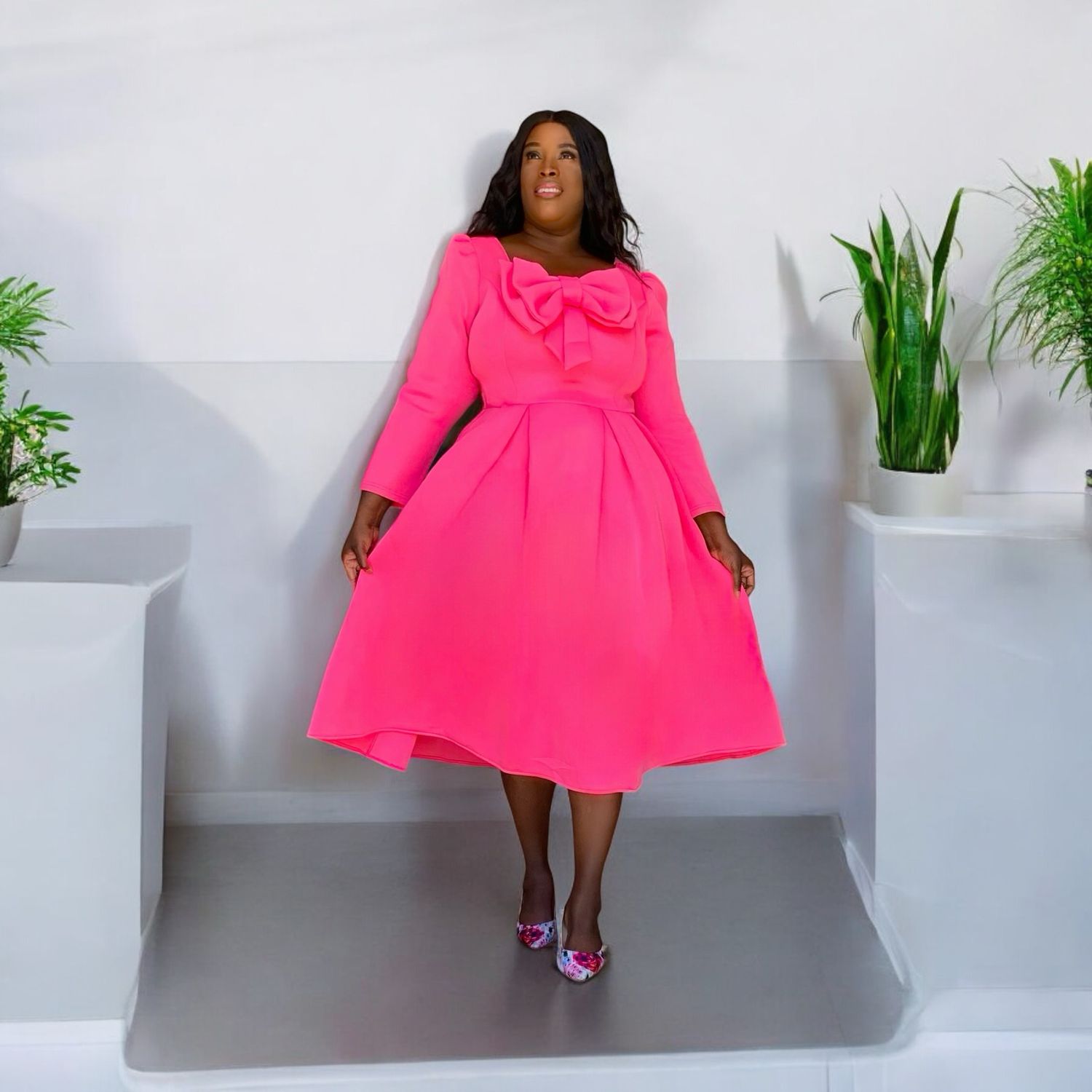 Pink Friday Bow Dress