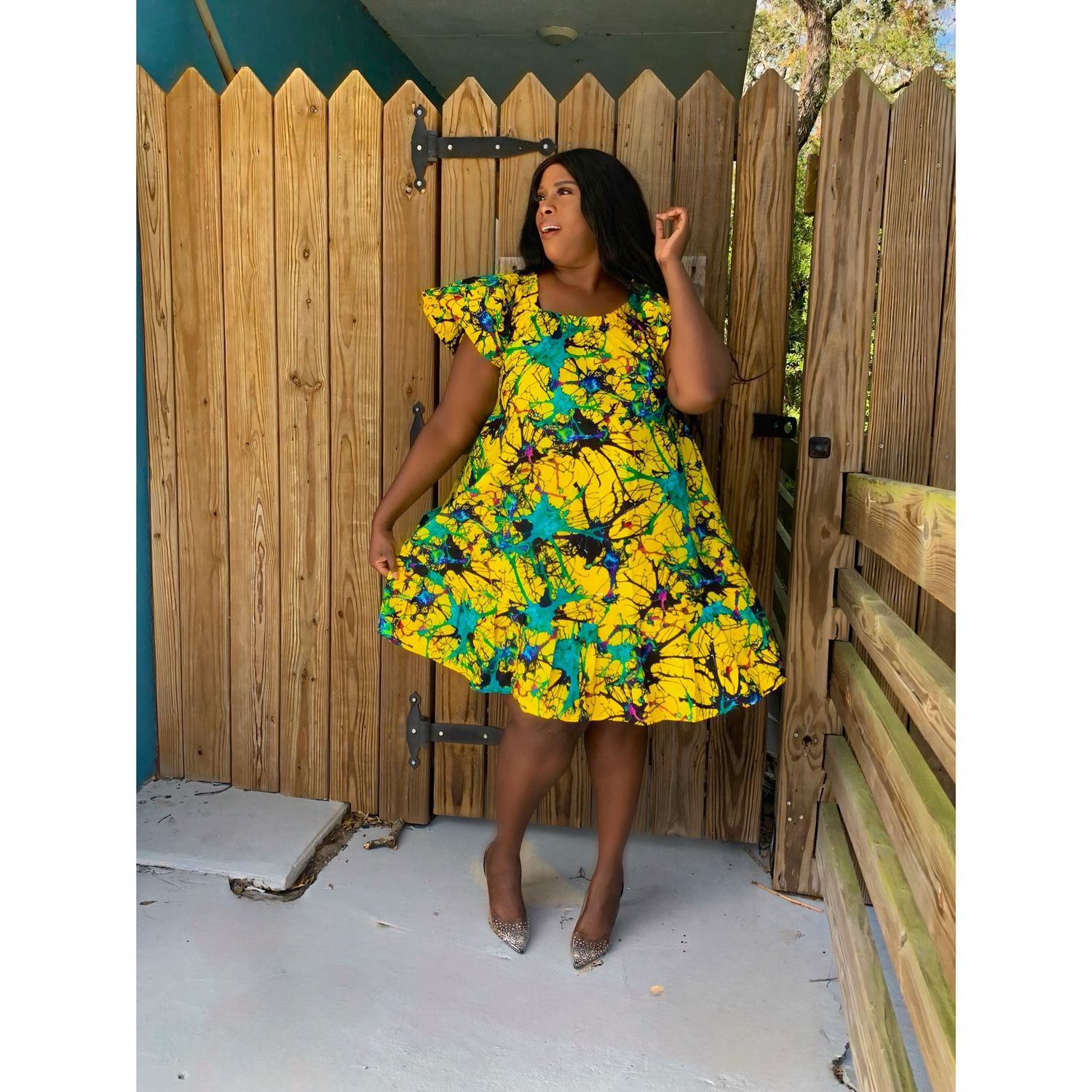 Sunny Up Ankara Dress Top