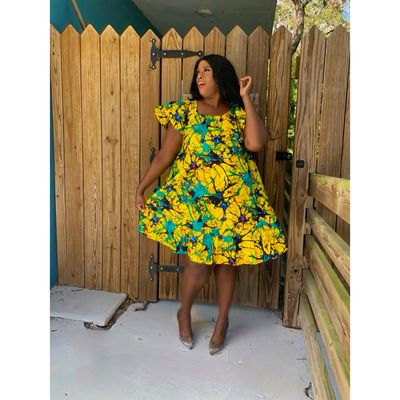 Sunny Up Ankara Dress Top