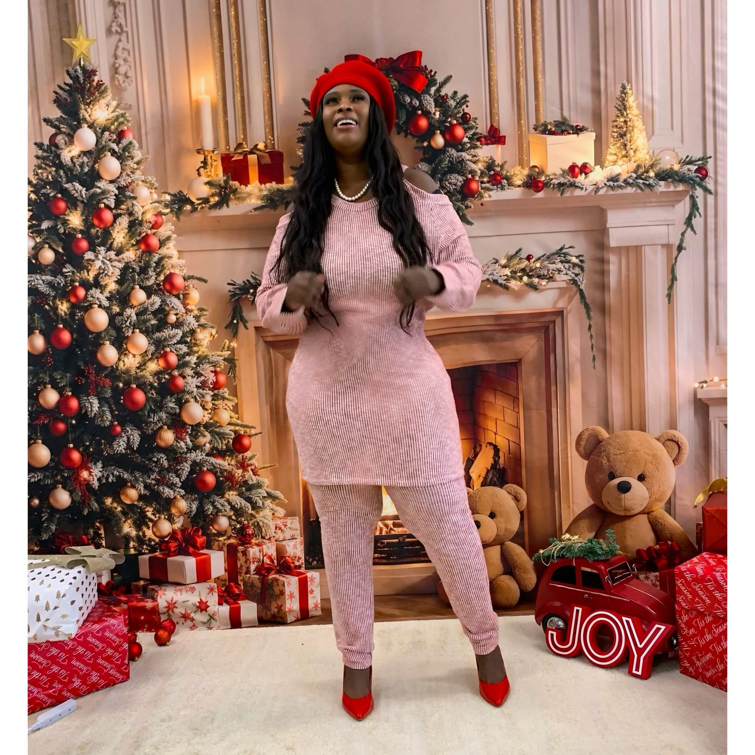 Candy Cane Sweater Set