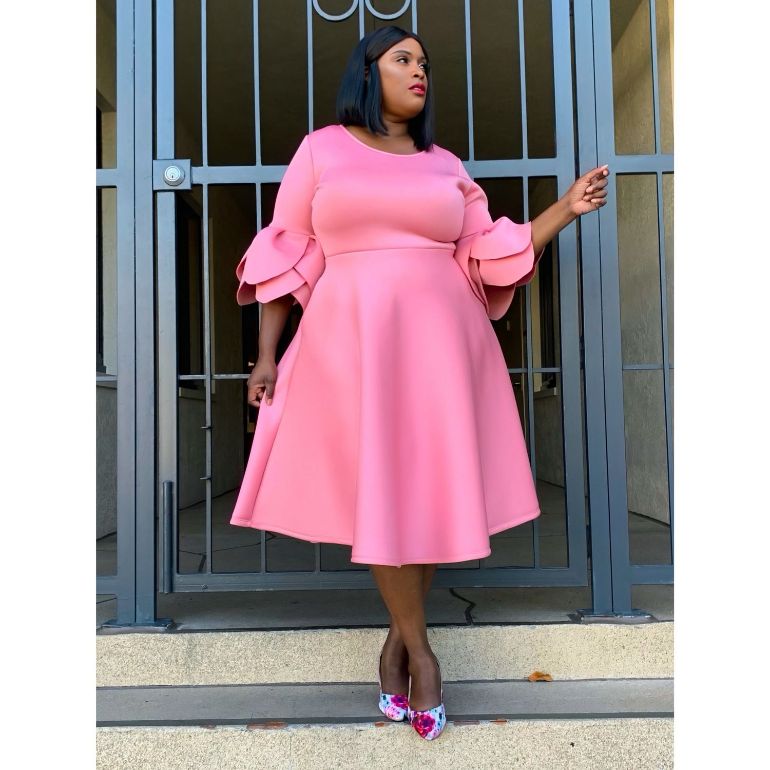 Kimbella-Crush Flare Dress