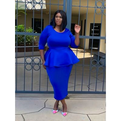 Jordan-Blu Peplum Dress