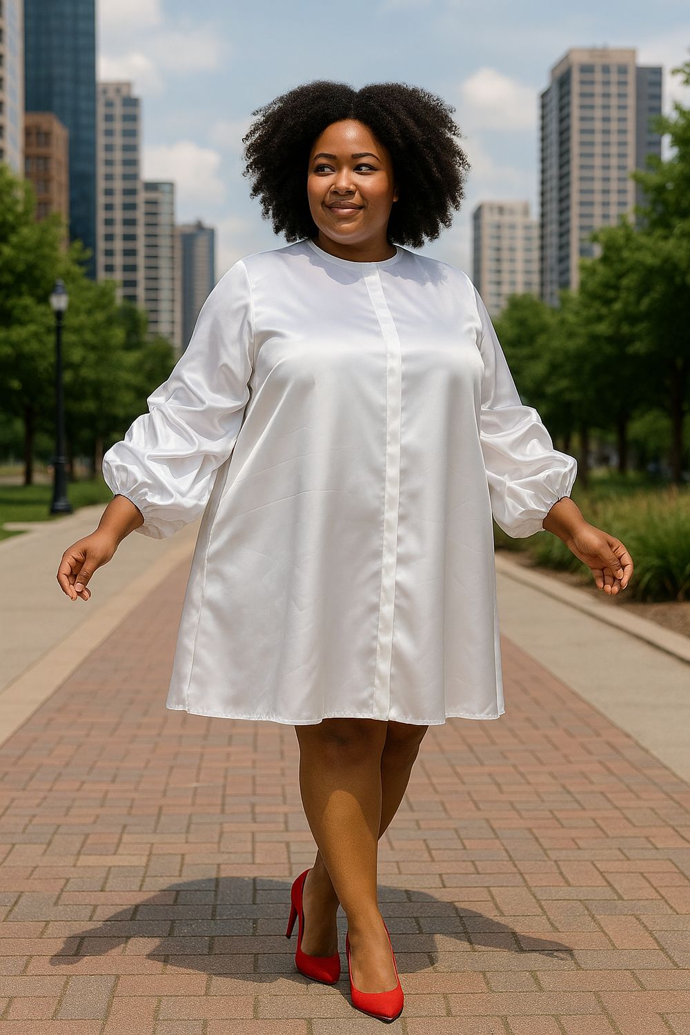 Rudy White Ruffle Dress
